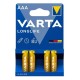 Blister 4 Batterie AAA 1.5V Longlife Varta