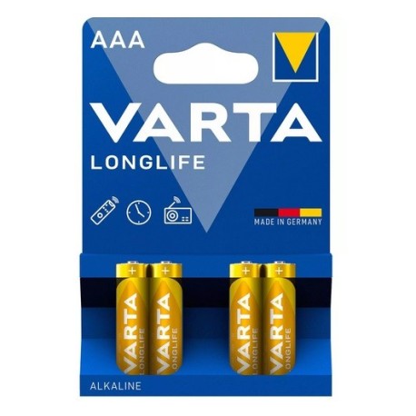 Blister 4 Batterie AAA 1.5V Longlife Varta