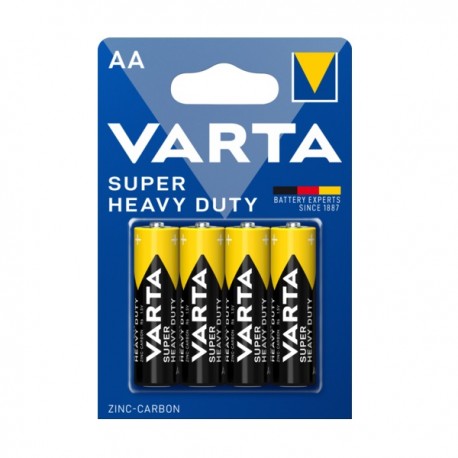 Blister 4 Batterie AA 1.5V Superlife Varta