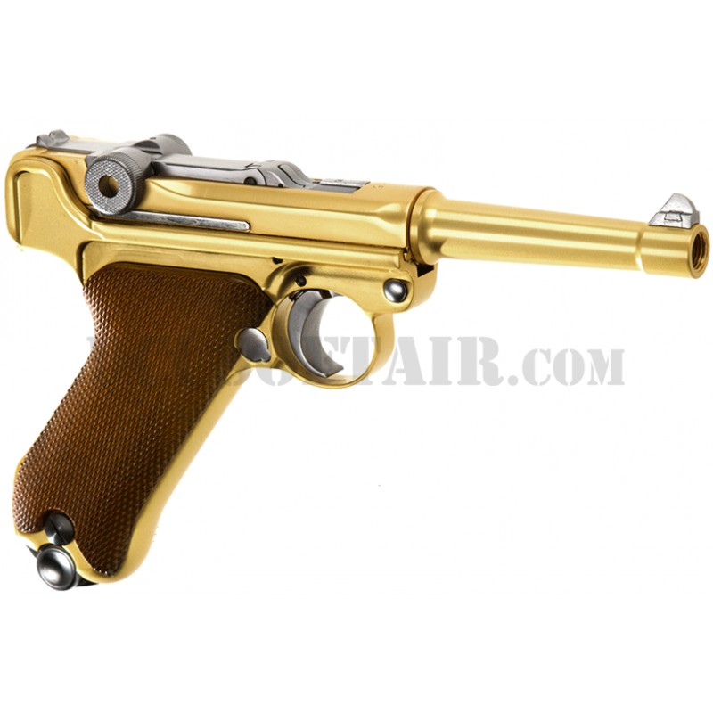 Pistola P08 Gold Full Metal 4 Pollici Gas Scarrellante We