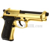 Beretta M92 Gold Full Metal Gas We