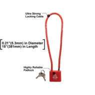 Cable Lock F5.3mmX15" Doj Approved Utg