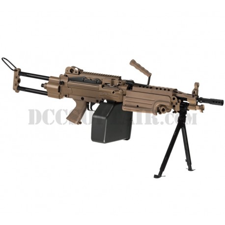 Mitragliatrice M249 Para Saw Desert Full Metal A&K
